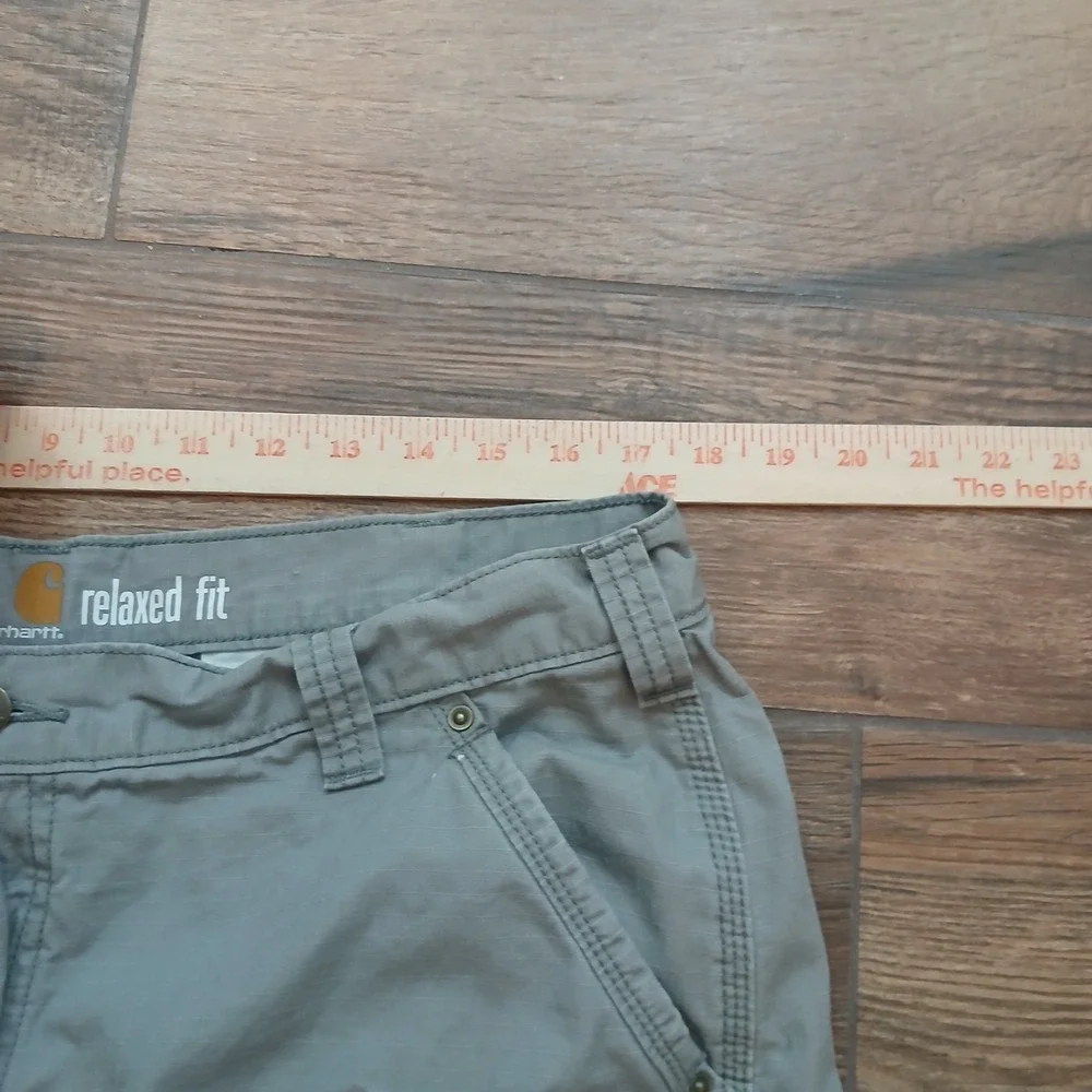 Carhartt Shorts Mens 38 Gray Ripstop Cotton Workwear Cargo Relaxed 100240 066